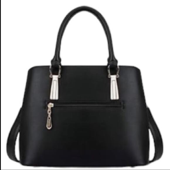 NEW Pomelo Black Red Colorblock Chevron Multi Crossbody Tote Bag … NWT - Picture 7 of 13